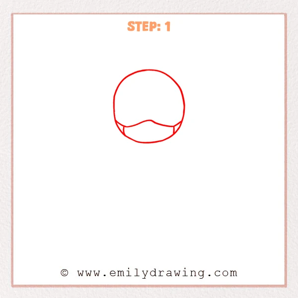 how to draw a captain america - Early sketch of Captain America’s head with a circular outline and a simple chin guard shape.